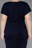 Abendkleid in Übergröße Midi Marineblau ABK2535
