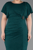 Abendkleid in Übergröße Midi Smaragdgrün ABK2535