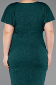 Abendkleid in Übergröße Midi Smaragdgrün ABK2535