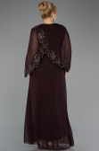 Abendkleid in Übergröße Lang Chiffon Braun ABU5852