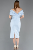 Abendkleid Midi Eisblau ABK2555