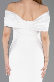 Abendkleid Midi Weiß ABK2555