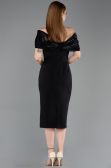Abendkleid Midi Schwarz ABK2555