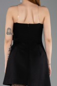 Abendkleid Kurz Spitze Schwarz ABK2557