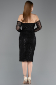 Partykleid Midi Spitze Schwarz ABK2558