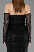 Partykleid Midi Spitze Schwarz ABK2558
