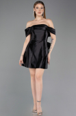 Partykleid Mini Satin Schwarz ABK2562