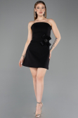 Abendkleid Kurz Spitze Schwarz ABK2557