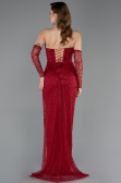 Abendkleid Lang Spitze Weinrot ABU5770