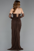 Abendkleid Lang Spitze Braun ABU5770