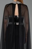 Abendkleid im Meerjungfrau-Stil Lang Schwarz ABU5866