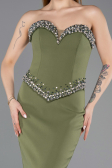 Khaki Abendkleid Lang ABU5610