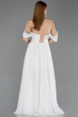 Standesamtkleid Lang Spitze Weiß ABU5867