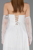 Standesamtkleid Lang Spitze Weiß ABU5887