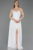 Standesamtkleid Lang Spitze Weiß ABU5887