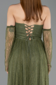 Standesamtkleid Lang Spitze Khaki ABU5887