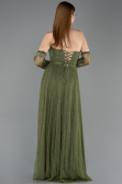 Standesamtkleid Lang Spitze Khaki ABU5887