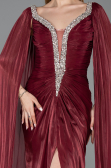 Abendkleid Lang Chiffon Weinrot ABU5868