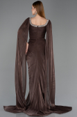 Abendkleid Lang Chiffon Braun ABU5868