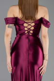 Kirschrot Abendkleid Lang ABU3611