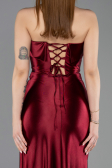 Weinrot Abschlusskleid Lang ABU4944