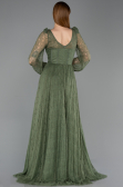 Khaki Standesamtkleid Spitze Lang ABU5797