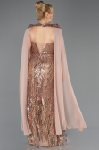 Abendkleid in Übergröße Lang Schuppig Kupfer ABU5830