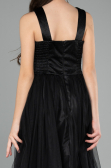 Schwarz Abendkleid Für Kinder Lang ABU2447