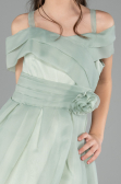 Abendkleid für Kinder Kurz Minzgrün ABK2565