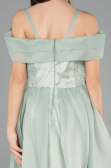 Abendkleid für Kinder Kurz Minzgrün ABK2565