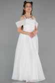 Abendkleid für Kinder Lang Weiß ABU5903