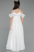 Abendkleid für Kinder Lang Weiß ABU5903