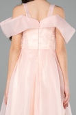 Abendkleid für Kinder Lang Lachs ABU5903