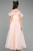 Abendkleid für Kinder Lang Lachs ABU5903