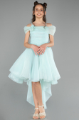 Abendkleid für Kinder Vorne Kurz-Hinten Lang Minzgrün ABO128