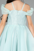 Abendkleid für Kinder Vorne Kurz-Hinten Lang Minzgrün ABO128