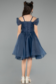 Abendkleid für Kinder Kurz Marineblau ABK2566