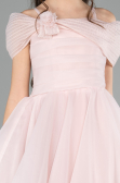 Abendkleid für Kinder Kurz Puder ABK2566