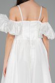 Abendkleid für Kinder Lang Weiß ABU5912
