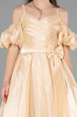 Abendkleid für Kinder Lang Gold ABU5912