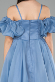Abendkleid für Kinder Lang Blau ABU5912
