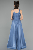 Abendkleid für Kinder Lang Satin Indigo ABU4831