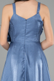 Abendkleid für Kinder Lang Satin Indigo ABU4831