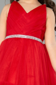 Abendkleid für Kinder Kurz Rot ABK2567