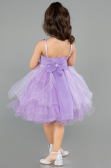 Abendkleid für Kinder Kurz Lila ABK2569