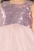 Abendkleid für Kinder Kurz Puder ABK2570