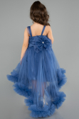Abendkleid für Kinder Vorne Kurz-Hinten Lang Indigo ABO129