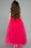 Fuchsie Abendkleid Für Kinder Lang ABU3031