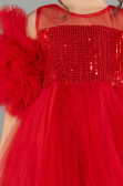 Abendkleid für Kinder Kurz Rot ABK2572