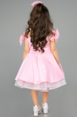 Abendkleid für Kinder Kurz Satin Rosa ABK2573